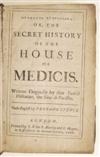 VARILLAS, ANTOINE. Anekdota Heterouiaka; or, The Secret History of the House of Medicis. 1686